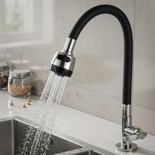 360° Flexible Silicone Faucet Nozzle – Dual Jet & Gentle Stream