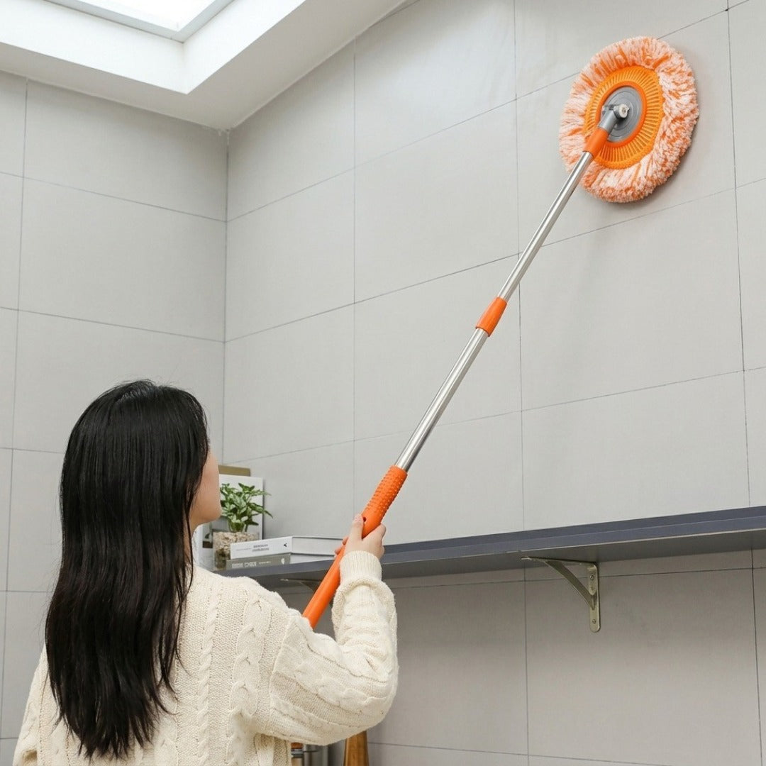 360° Rotating Multi-Functional Microfiber Spin Mop with Extendable Stainless Steel Handle