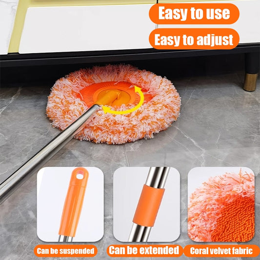 360° Rotating Multi-Functional Microfiber Spin Mop with Extendable Stainless Steel Handle
