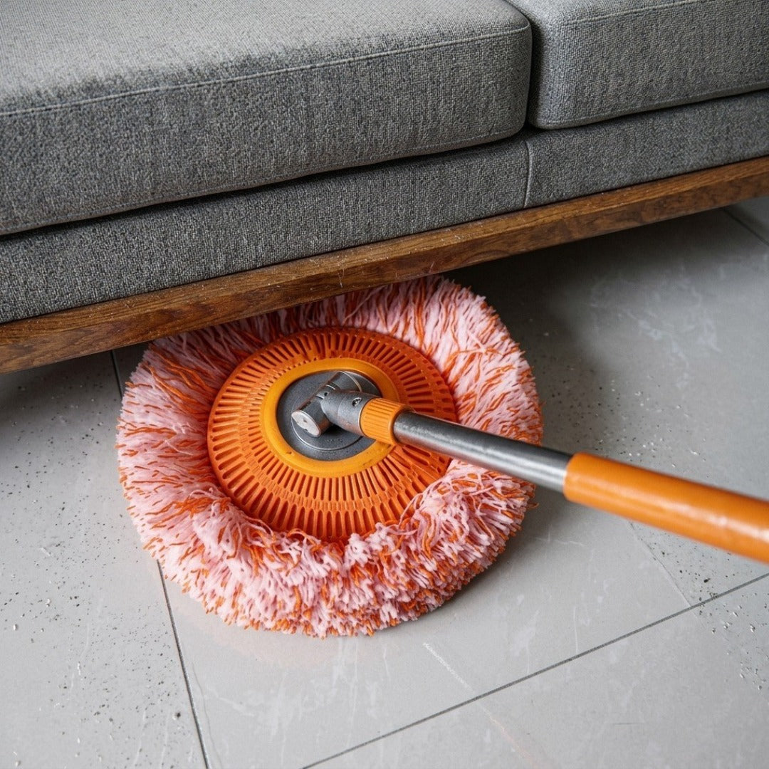 360° Rotating Multi-Functional Microfiber Spin Mop with Extendable Stainless Steel Handle
