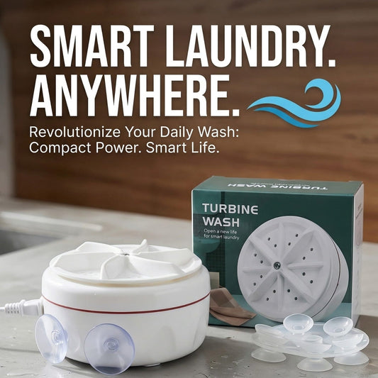 3 In 1 Portable Mini Ultrasonic Turbine Washing Machine