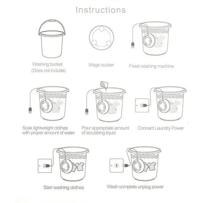 3 In 1 Portable Mini Ultrasonic Turbine Washing Machine