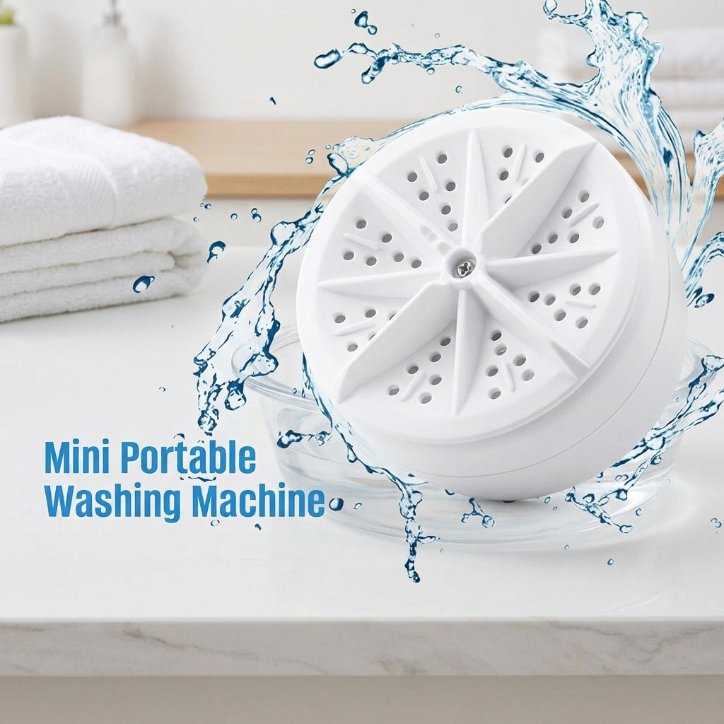 3 In 1 Portable Mini Ultrasonic Turbine Washing Machine