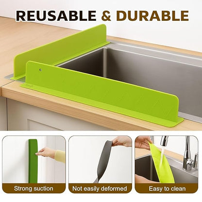 Silicone Kitchen Sink Splash Guard – Water Splash Protection Barrier