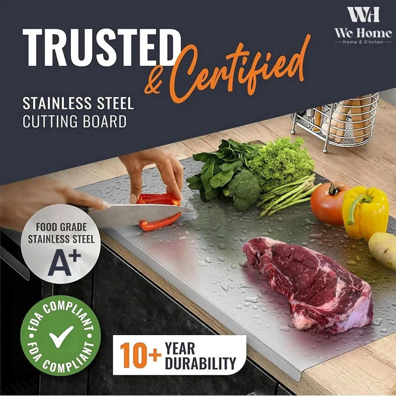 Stainless Steel Chopping Board – Durable, Hygienic & Effortless to Clean